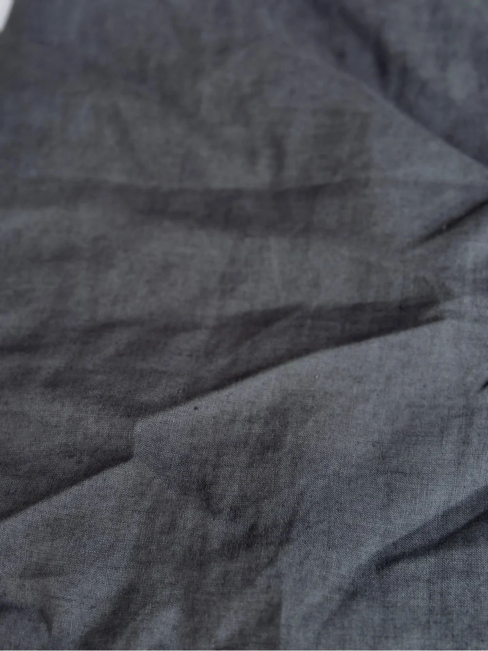Quince Charcoal European Linen Duvet Cover Set Full/Queen